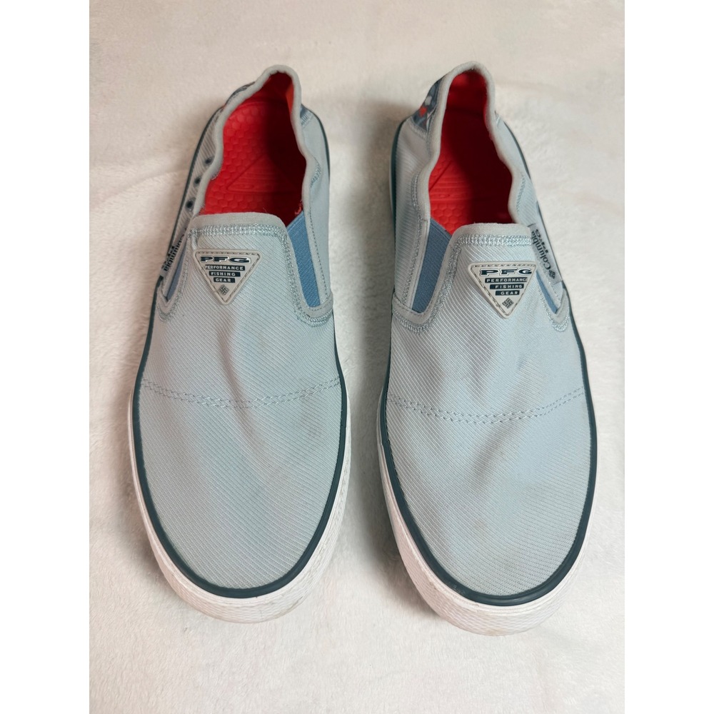 Columbia‎ PFG Womens Boat Shoes Light Blue Slip On Sneakers BL0153-406 Size 8.5